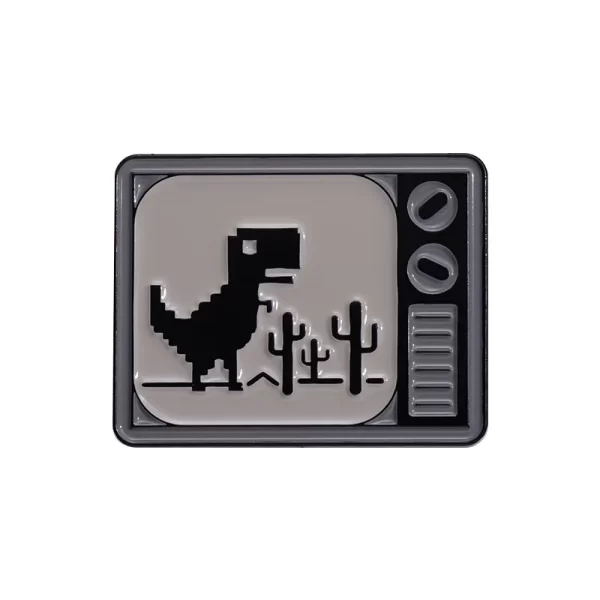 Pixel style animal enamel pins Retro TV little dinosaur brooch Backpack Hat Lapel Accessories Metal Badge Gift Jewelry Wholesale - Image 7