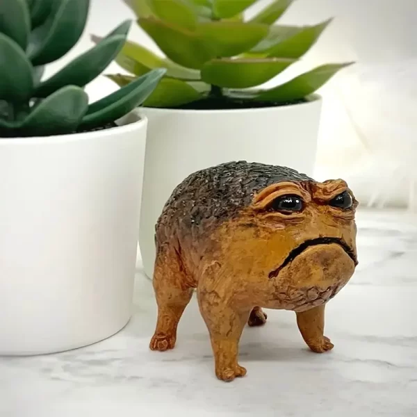 Unique Angry African Rain Frog Bonsai Accessories Resin Statues - Perfect for Garden, Outdoor, and Tabletop Decorations - Image 5