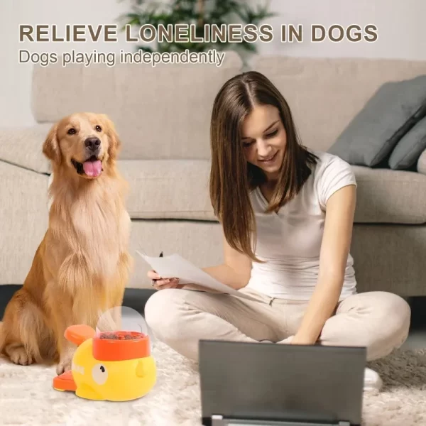 Interactive Pet Feeder Food Cartoon Duck Design Food Dispenser Automatic Pet Feeder Toys for Dog and Cat Training - Image 12
