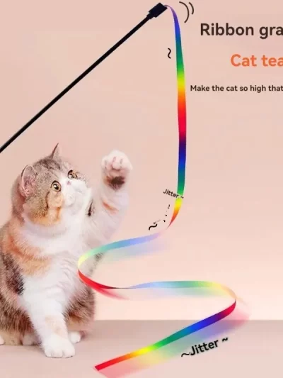 1 PC Teasing Cat Stick Outside Teasing Cat Toys Teasing Cat Teasing Dog Toys Teasing Cat Stick Interactive Fun Pet Supplies