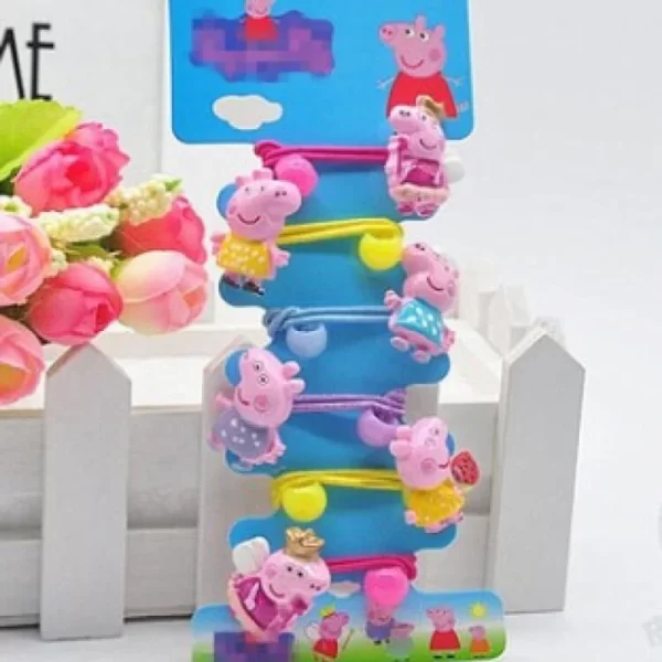 Peppa Pig Hairpins Hair Rope Children Kawaii Peppa Pig George Hairpins Hair Rope Bb Clip Girls Peppa Pig Accessories Students - Image 4