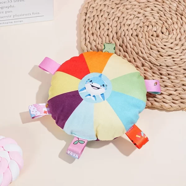 Funny Rainbow Plush Flying Saucer Dog Toys Outdoor Interactive Training Games Chew Toy Pets Flying Discs Toys Dog Accessories - Image 2