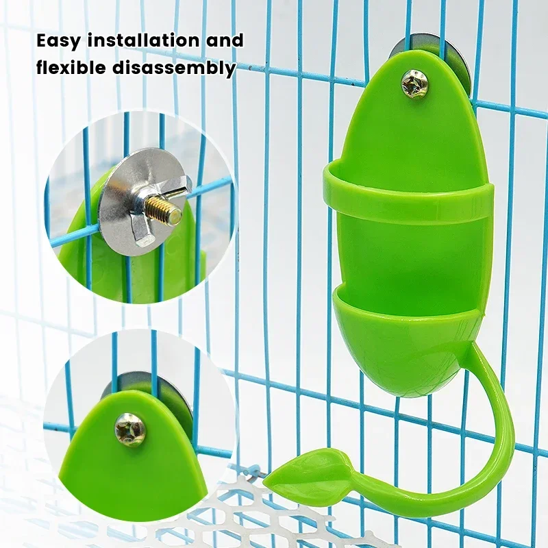 Bird Cuttlebone Holder Parrot Feeder Hanging Veggie Fruit Cup Accessories for Cockatiel Budgies Durable Non Toxic Easy Clean Bir - Image 4