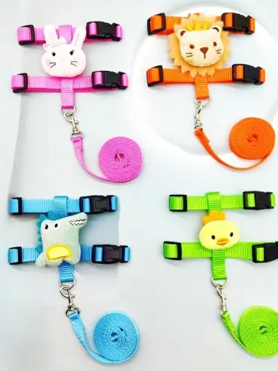Rabbit Harness and Leash Set Adjustable for Small Animals Ferrets Piggies Hedgehogs Outdoor Walking Cute Decorations