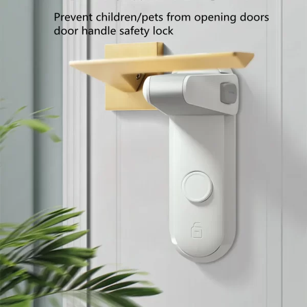 Child safety door handle lock Pet room door handle lock protection Baby door handle lock Easy to install and use - Image 2