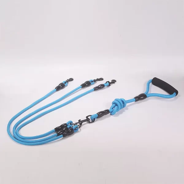 3 Way Dog Leashes for Walking 2/3/4 Dogs Pets Nylon Braided Rope No Tangle Dog Leashes for Small Dogs Dual Three Dogs Leash - Image 8