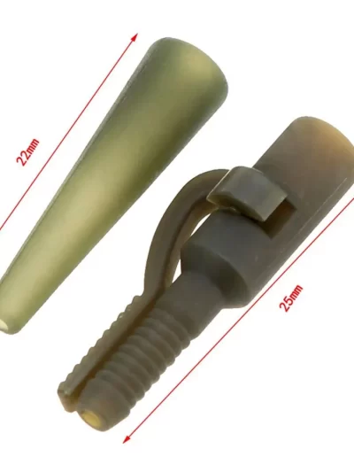 Safety Carp Fishing Accessories Tubes 50pcs Tail Rubbers Fishing Terminal Fishing Tackle Lead Clips