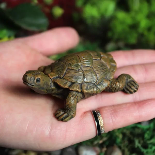 Collectible Fine Texture Miniature Figurine Simulation Small Tortoise Ornament Garden Accessories - Image 4