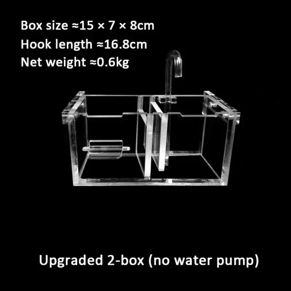 Fish Tank External Filter Box Acrylic Filters 3 In 1 Dry and Wet Separation Small Silent External Suspend Aquariums Drip Box - Image 10