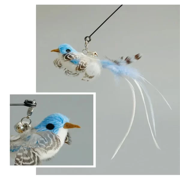 Funny Bird Feather Cat Wand With Bell Accessories Interactive Toys For Cats Kitten Hunting Teaser Exercise Pet Products - Image 14