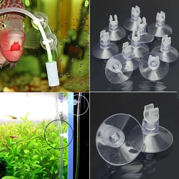 10pcs Rubber Aquarium Fish Tank Suction Cup Sucker Holders for Air Line Tube Hose Pump - Image 6