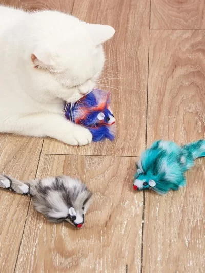 Cat Toy Plush Mouse Durable Bite Resistant Cat Chew Toy Boredom Relief Toy Interactive Play Toys for Cats Pet Supplies