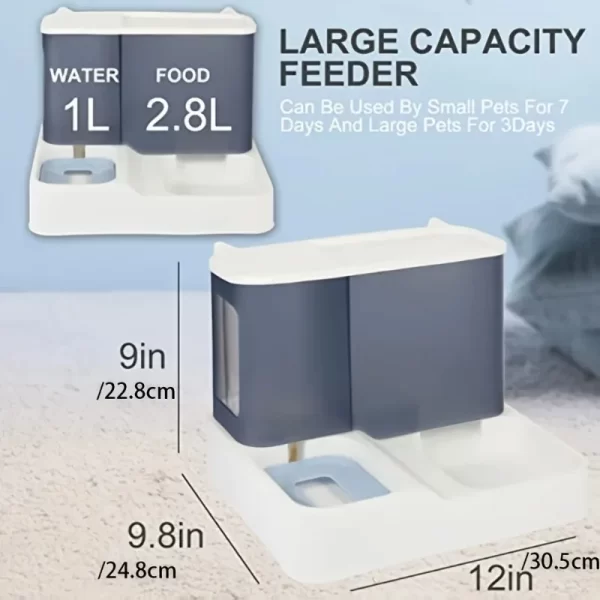 2-in-1 Automatic Pet Gravity Feeder: Keep Your Cat & Dog Fed & Hydrated! - Image 3