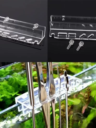 Aquarium Plant Tools Storage Rack Acrylic Holder For Tweezer Scraper Scissor Water Plants Grass Maintenance Tool