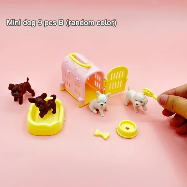 Dollhouse Item Kawaii Mini Dog Doll Accessories Puppy Cat Set Plastic Mini Items Toys for Children 3+ Funny Educational Toy - Image 4