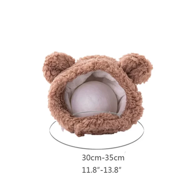Cute Bear Rabbit Hooded Pet Cat Dog Accessories Cosplay Cat Hat Winter Lovely New Year Puppy Headgear Soft Velvet Pets Supplies - Image 11