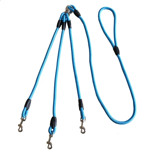 3 Way Dog Leashes Couplers for Walking 3 Dogs Pets Nylon Braided Rope No Tangle Dog Leashes for Small Dogs Dual Three Dogs Leash - Image 10