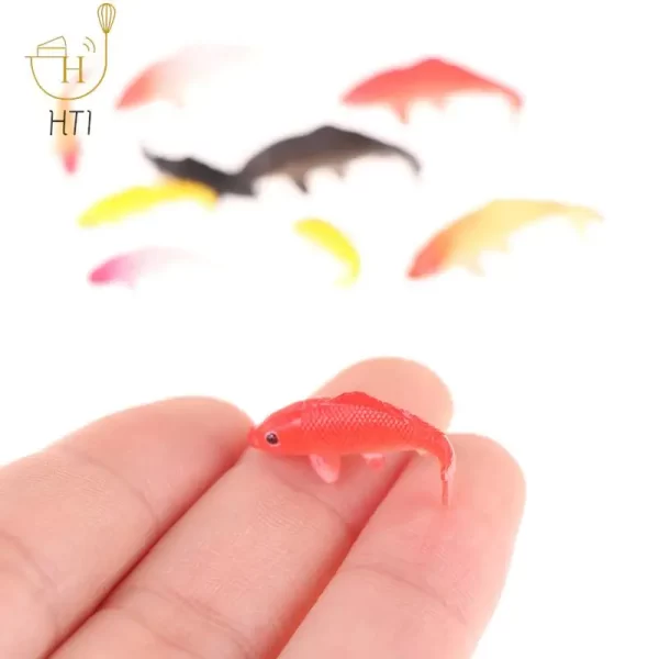 5pcs Quality Doll House Toy Fishing Rod Mini Fishing Net Goldfish Tank Koi Miniature Goldfish Round Square Tank Doll Accessories - Image 4