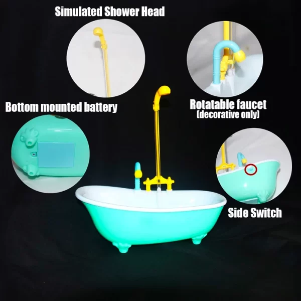 Parrot Automatic IntelligentBath Bird Shower Bathtub Blue AccessoriesHousehold Plastic parakeet supplies Accessory Bird Cage - Image 4