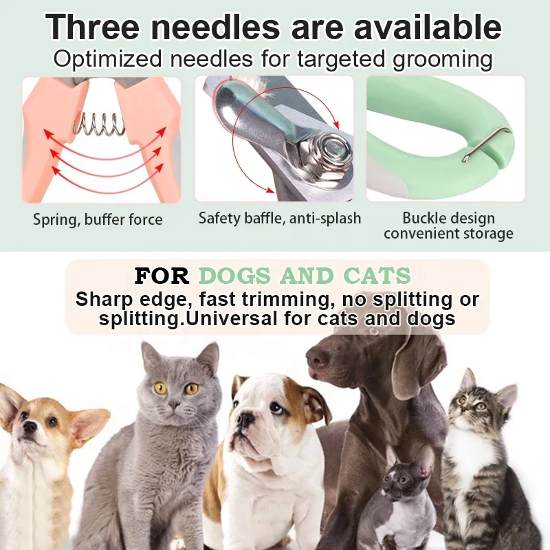Nail Clippers for Pet Cleaning and Grooming Supplies, Dog and Cat Nail Clippers, Pet Accessories - Image 2