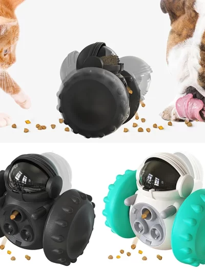 Dog Treat Leaking Toy For Small Big Dogs Tumbler Interactive Toys Puppy Cat Slow Food Feeder Dispenser IQ Training Accessories