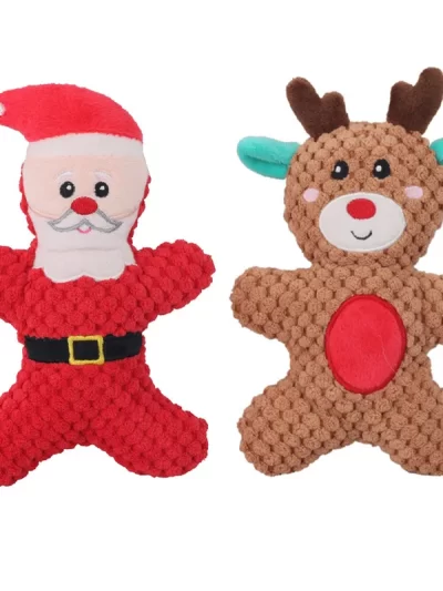 Plush Pet Christmas Dog Toys for Large Small Dogs Pet Products Dog Accessories Squeaky Chew Tooth Toy