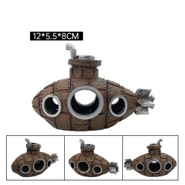 Resin Submarine Ornaments Fish Shrimp Shelter Cave Landscaping Accessories for Aquarium Fish Tank Decorations - Image 9
