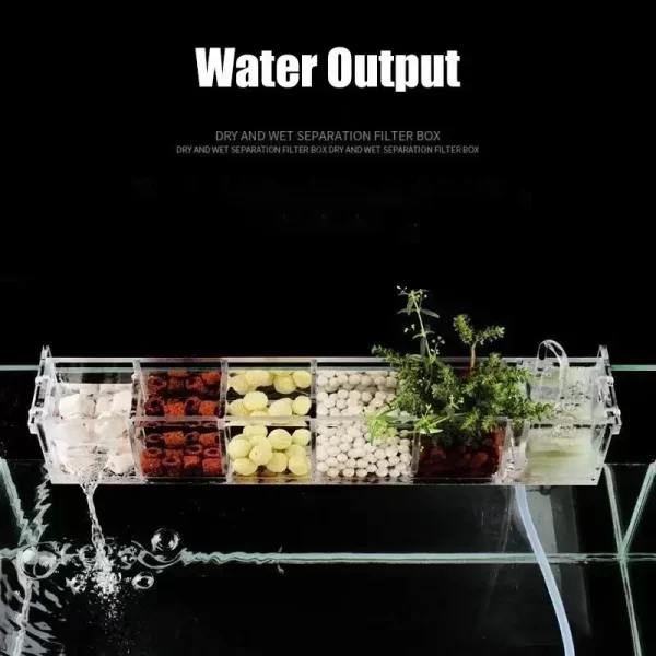 Fish Tank External Filter Box Acrylic Filters 3 In 1 Dry and Wet Separation Small Silent External Suspend Aquariums Drip Box - Image 3
