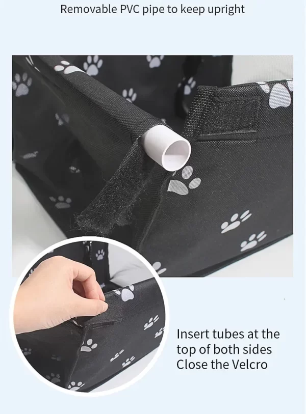 Pet Car Bed Carrier Safety Seat Bag Waterproof Basket Folding Hammock Carriers Bag For Cat Dogs Safety Travelling Mesh Bags Pad - Image 9
