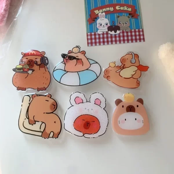 Cartoon Animal Mobile Phone Airbag Holder Suitable for Any Mobile Phone Trend Hot Model Capybara Phone Grip Phone Accessories - Image 2