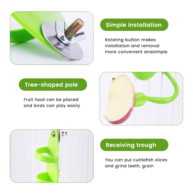 Bird Cuttlebone Holder Parrot Feeder Hanging Veggie Fruit Cup Accessories for Cockatiel Budgies Durable Non Toxic Easy Clean Bir - Image 6