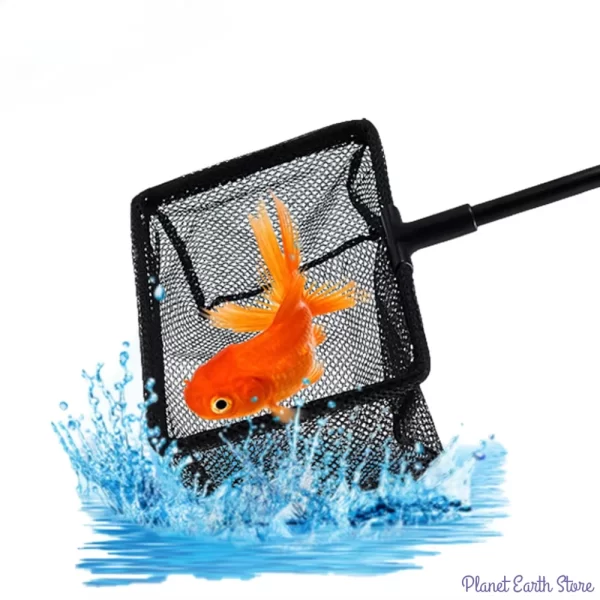 Portable Fish Net Long Handle Square Aquarium Accessories Aquarium Net Fishing Net Spoon Net High Quality Fish Tank Net 3 Sizes - Image 5