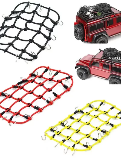 RC Car Accessories 3 Colors Elastic Luggage Net for 1/10 RC Crawler SCX10 90046 Tamiya CC01 D90 Trax TRX-4 TRX4 Defender