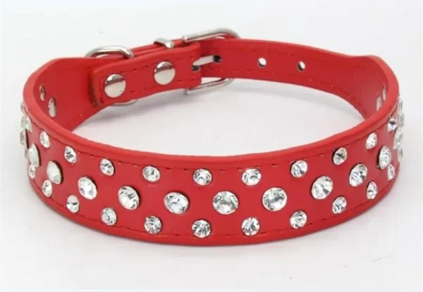 Pet collars for small dogs, pet collars, rhinestone PU collars for cats and dogs, adjustable to prevent pets from being lost - Image 12