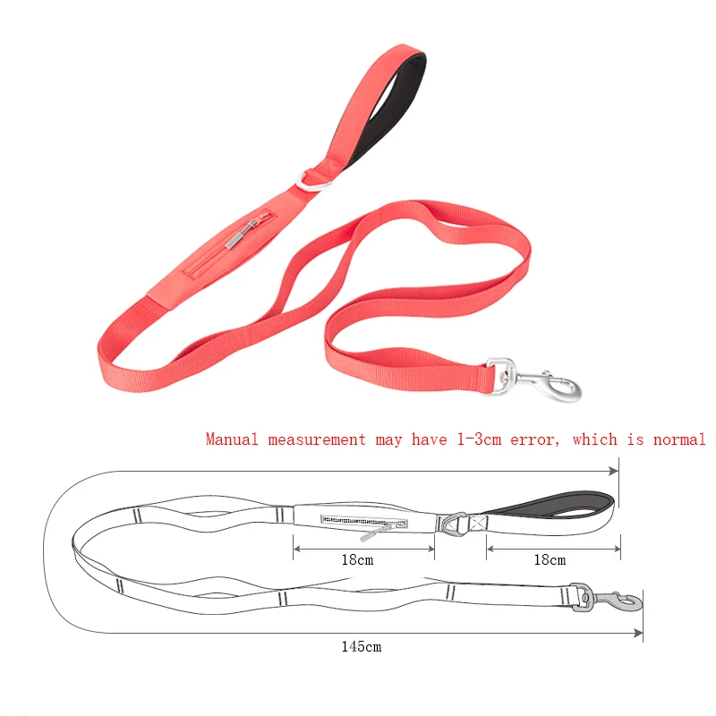 SMALL COMBINATION Lightweight Dog Leash for Small, Medium, Large Double Handle Dog Leash Puppy Pocket Designer running Pet Leash - Image 6