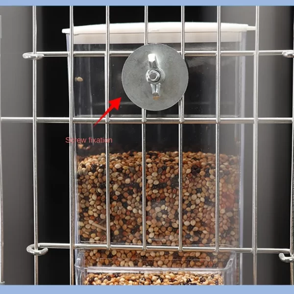 Large Capacity Bird Feeder Box Anti-Splash Bird Food Dispenser Durable Parrot Feeding Box for Small Medium Birds - Image 11