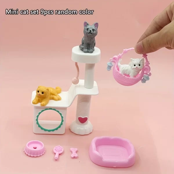 Dollhouse Item Kawaii Mini Dog Doll Accessories Puppy Cat Set Plastic Mini Items Toys for Children 3+ Funny Educational Toy - Image 9