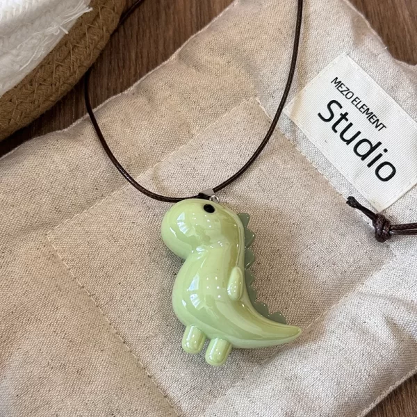 Sweet Cute Elephant Dinosaur Pendant Necklace for Women Men Fashion Long Rope Chain Necklace Vintage Y2K Jewelry Accessories - Image 10