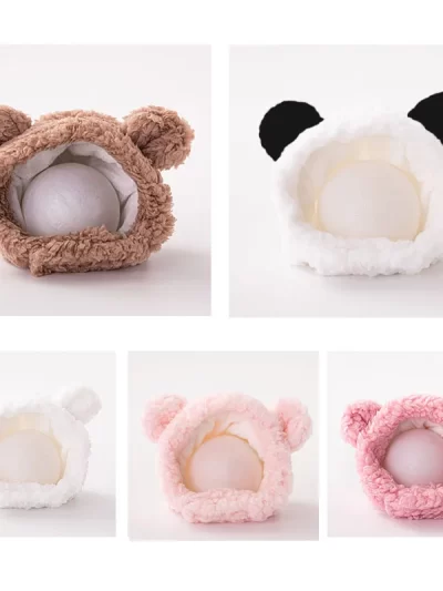 Cute Bear Rabbit Hooded Pet Cat Dog Accessories Cosplay Cat Hat Winter Lovely New Year Puppy Headgear Soft Velvet Pets Supplies
