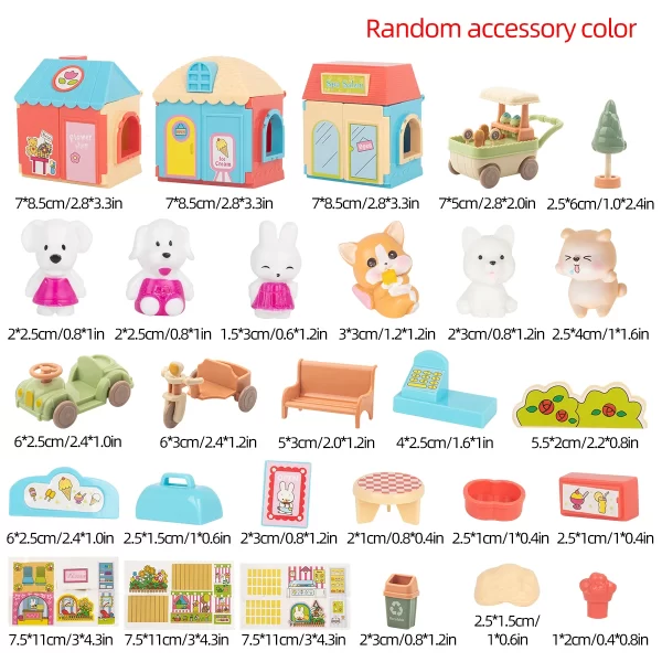 Pretend Play Toy Fashion Mini Pets Cat House Toys For Children Play House Interactive Cat Care Center Toy Accessories Kids new - Image 7
