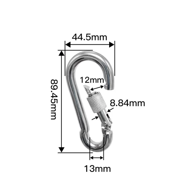 304 Stainless Steel Carabiners - Heavy Duty, Durable & Rust-Free Clips for Gym, Swing, Dog Leashes, Hammocks, Keychains - Image 7