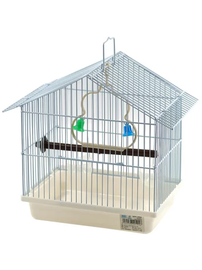 Smell & Smile Bird Cage, Cage with Accessories, Feeders, Swing, Standing Stick, 23X17X26Cm Hanging Bird Cages for Outdoor, Indoors