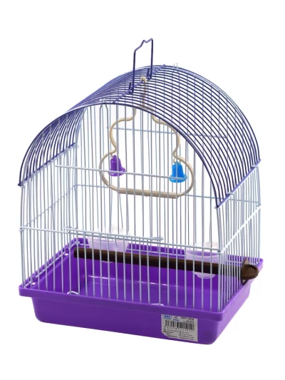 Smell & Smile Bird Cage, Cage with Accessories, Feeders, Swing, Standing Stick, 23X17X26Cm Hanging Bird Cages for Outdoor, Indoors