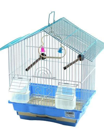 Smell & Smile Bird Cage, Cage with Accessories, Feeders, Swing, Foot Stick, 37.5X27X38.3Cm Hanging Bird Cages for Outdoors, Indoors