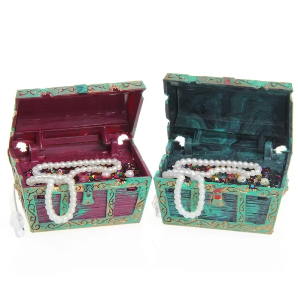 2025 New Treasure Chest Shaped Aquarium Air Action Ornament Fish Tank Aquascaping Decor - Image 29