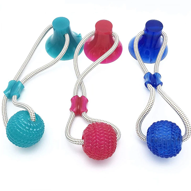 Dog Toys Pet Puppy Interactive Suction Cup Push TPR Ball Toys Molar Bite Toy Elastic Ropes Dog Tooth Cleaning Chewing Supplies - Image 6
