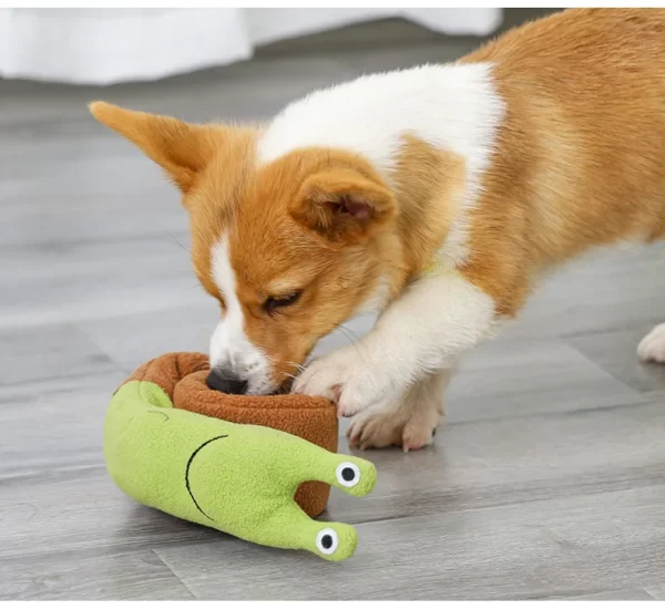 Dog Squeak Toys Pet Sniffing Plush Snails Toys Tibetan Food Molar Puzzle Dog Toys Interactive Dog Puzzle Toy Feeder Pet Supply - Image 18