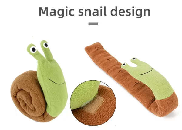 Dog Squeak Toys Pet Sniffing Plush Snails Toys Tibetan Food Molar Puzzle Dog Toys Interactive Dog Puzzle Toy Feeder Pet Supply - Image 11
