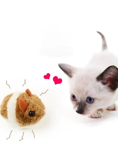 1PC Plush Cat Toys Funny Dog Toys Shaking Movement Little Mouse Rat Kitten Cat Interactive Toy Fur Pet Supplies Gifts
