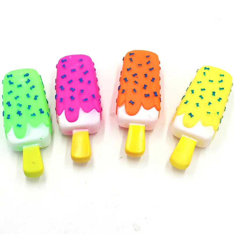 1pc Pet Dog Toy Chew Squeaky Rubber Pink Popsicle Shaped Toys for Cat Puppy Baby Dogs Ice Cream Bite Molar Toy Funny Interactive - Image 5
